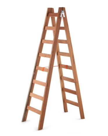 Escalera de madera plegable 2 m